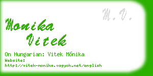 monika vitek business card